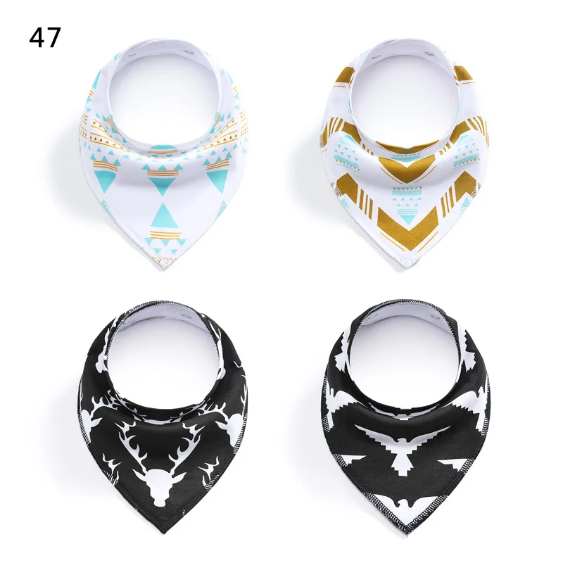 4 шт./лот хлопковые детские нагрудники для мальчиков и девочек треугольные милые