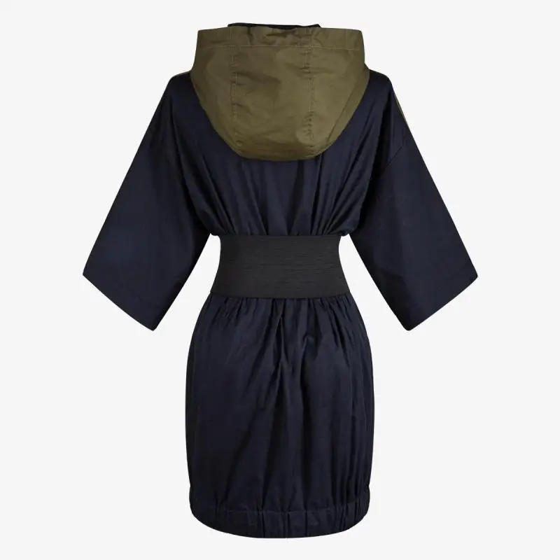 Женское лоскутное платье-корсет VM с капюшоном женское платье на молнии коротким