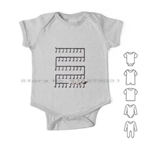 music maestro newborn baby clothes rompers cotton jumpsuits music notes notation playing cetipede guitar piano keyboard trumpet