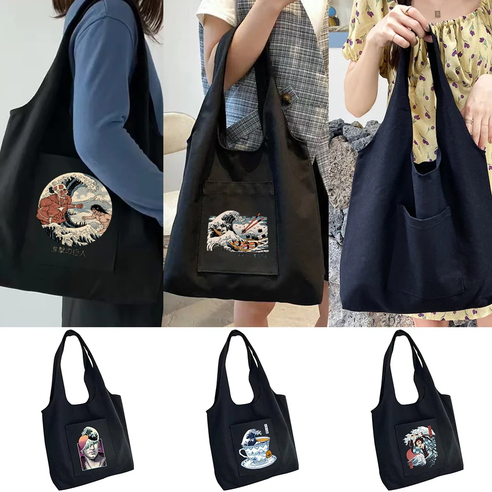 Women‘s Shopping Bags Canvas Commuter Shopper Vest Bag Wav