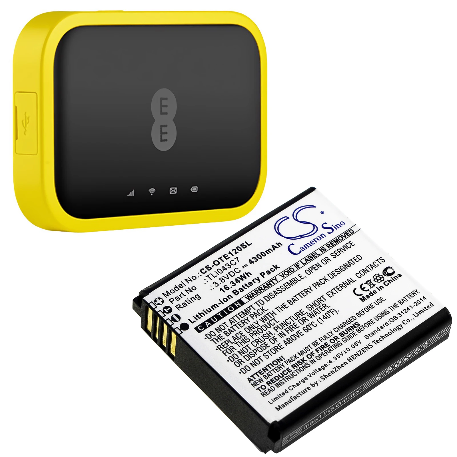 

Cameron Sino For Alcatel EE120 4300mAh / 16.34Wh