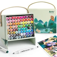 arrtx alp 80 colors alcohol markers permanent sketching marker pen for artists adult students drawing perfect for gift