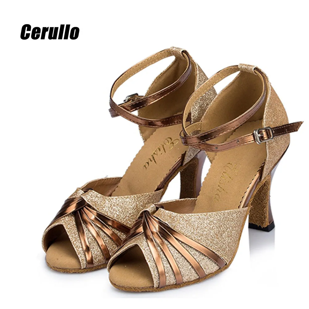 Танго/латинский танец танцевальная обувь для женщин для взрослых на высоких каблуках профессиональная танцевальная обувь на каблуке 5/6/7cm Внутренняя защита от атмосферных воздействий A296