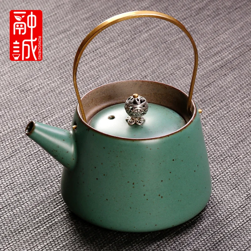 

Vintage Ceramic Teapots Chinese Handmade Sencha Tea Ornament Container KettleTeapots Teteras De Te Kitchen Products DB60CH