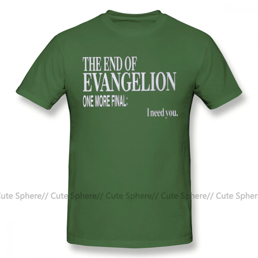Аска Лэнгли сорью»(Evangelion Футболка Keep Calm and остаться в конце футболка «Evangelion» с короткими рукавами, забавная футболка XXX летних мальчиков из хлопчатобумажной ткани, раздел-футболки - Цвет: Army Green