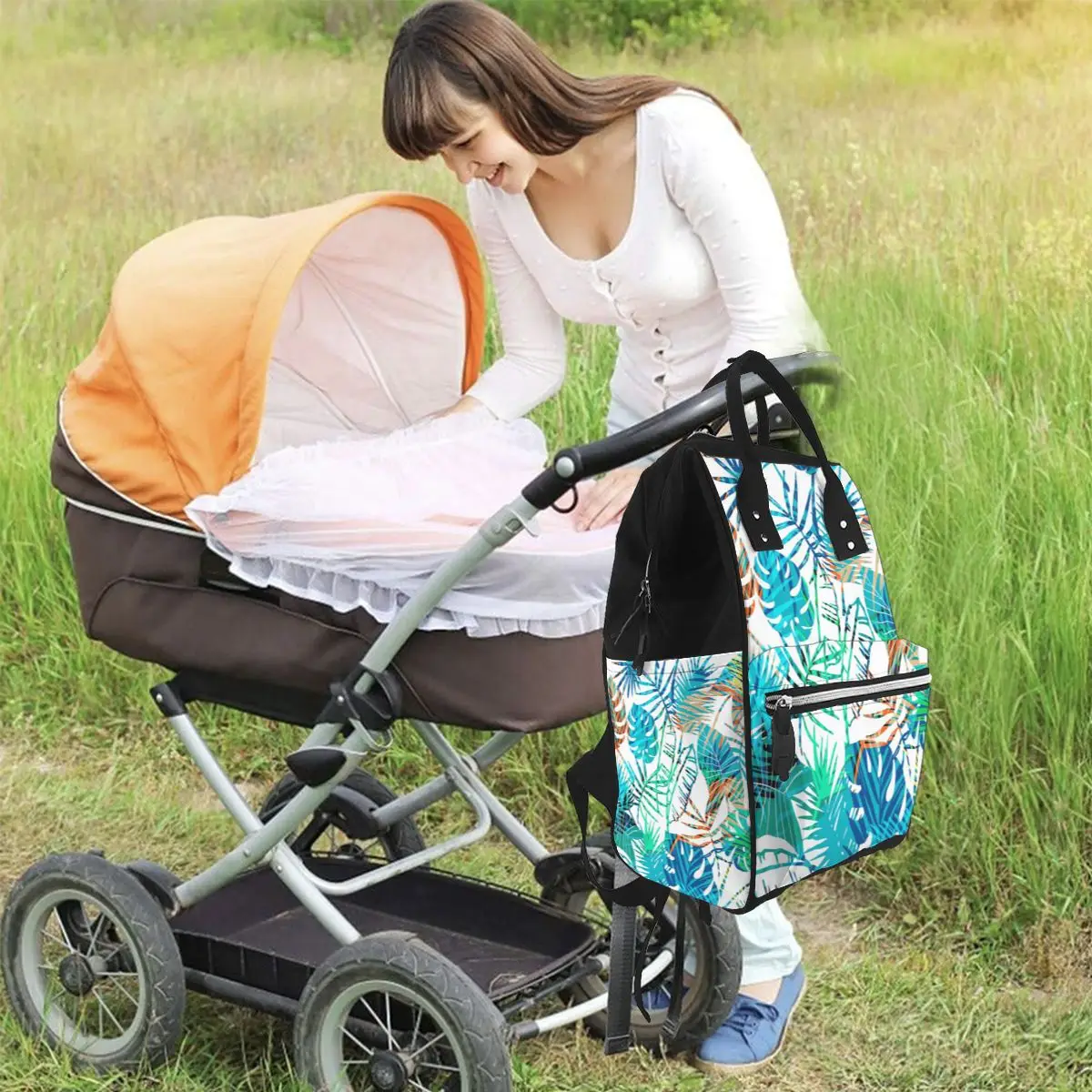 

Fashion Mummy backpack Large Capacity Maternal Nappy Baby Diaper Travel Tote Designer Nursing Nappy Bag For Mom Baby Care