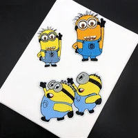 cute cartoon little yellow man embroidery cloth for childrens clothing decoration patch back glue
