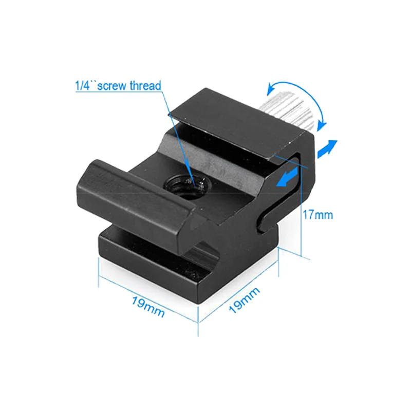 Airsoft Gun Hot Shoe Mount Adapter Dovetail Width 1/4 Inch To 1 Inch