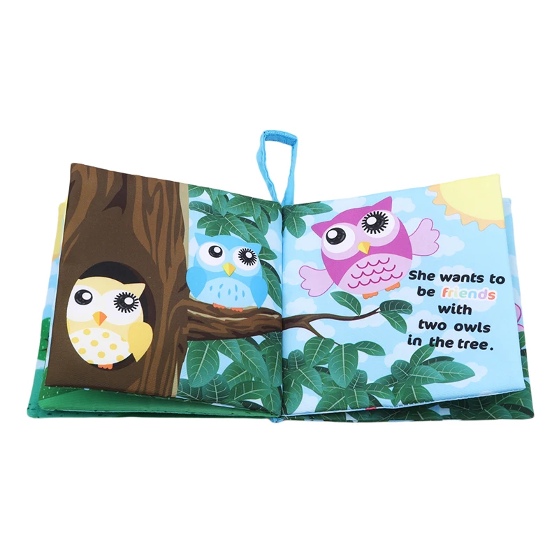 

Toddlers Infant Cloth Books Soft Newborn Baby Cute Cartoon Animal Cloth Book Rattle Toys Development Children Educational Toy
