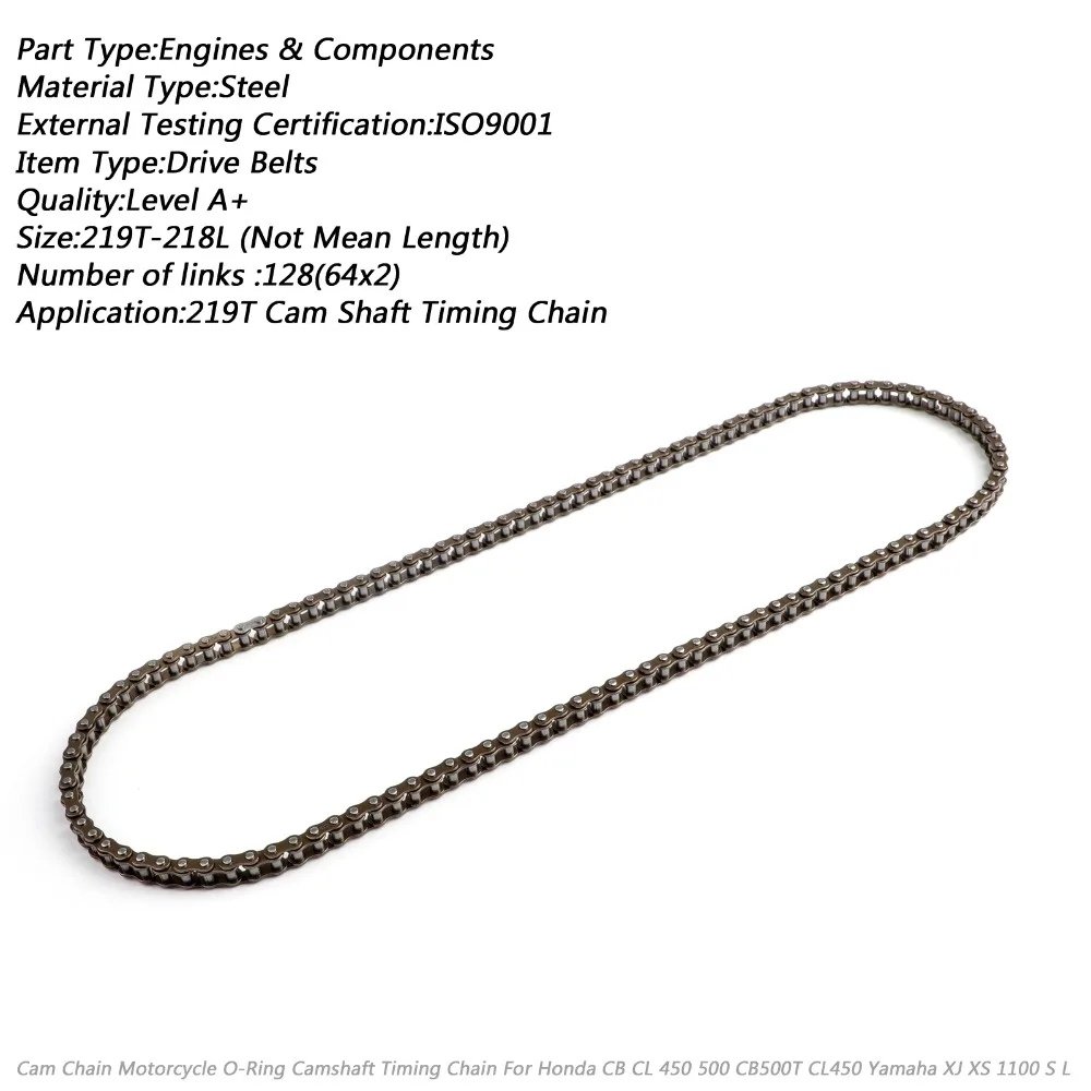 Цепь зубчатой камеры Areyourshop 219T-128L для Honda CB450 CL450 CB500T 1966-78 14401-283-003 стальные Запчасти