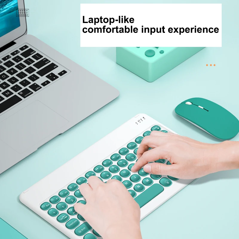10 inch Tablet Backlit Bluetooth-compatible Wireless Keyboard Mouse For iPad Air 3 2 9.7 Mini Portable Keypad | Компьютеры и офис