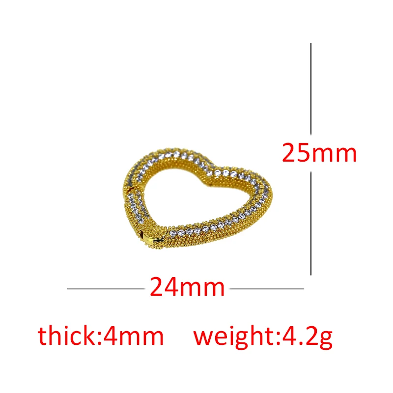 

3 шт. Золотая медная Геометрическая подвеска различной формы с белым кристаллом CZ Очаровательная Пряжка Кулон для изготовления ювелирных и...