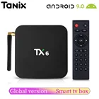 ТВ-приставка Tanix TX6, Android 9,0, четырехъядерный Allwinner H6, 4 + 64 ГБ, 2,45 ГГц, Wi-Fi