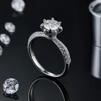Blooming Moissanite Masterpiece Flower Ring 4
