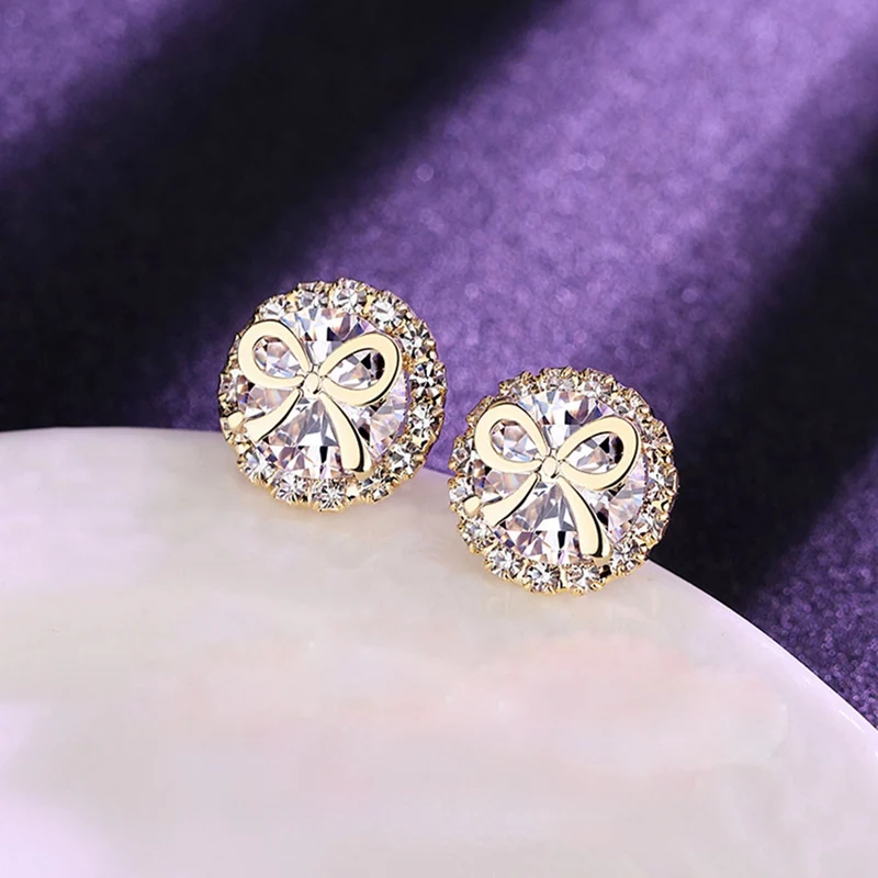 Корейские стильные модные шикарные компактные висячие серьги с кристаллами и