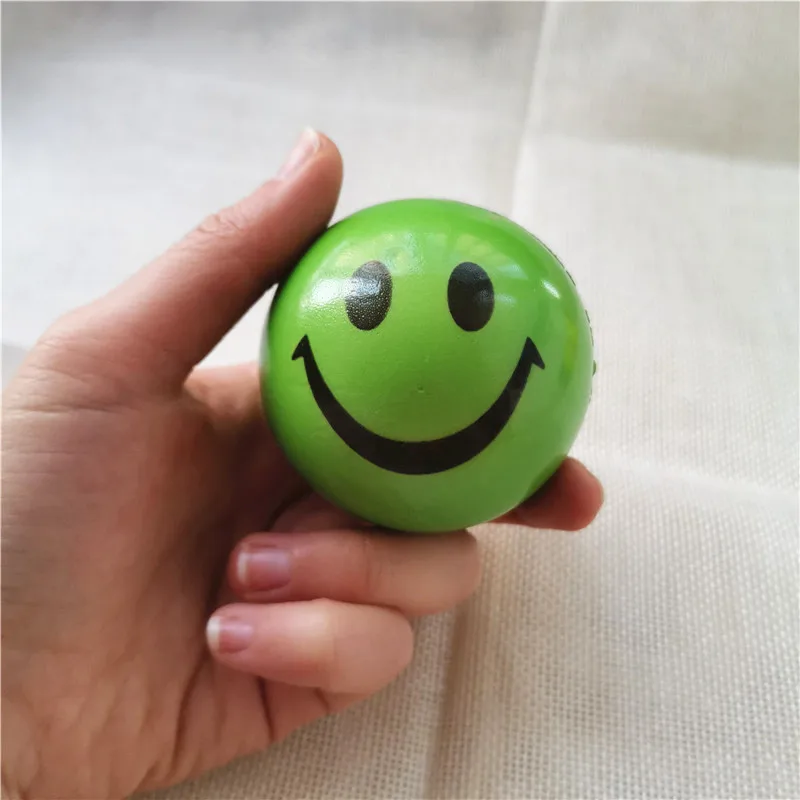 6 шт. разноцветные Смешные смайлики сжимаемые антистрессовые мячи мягкие