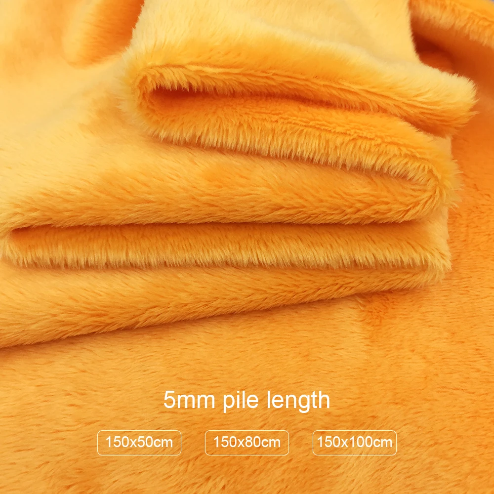 

45*50cm Short Plush Crystal Super Soft Fabric 5mm Plush Fabric For DIY Handmade Plush Toys Home Textile Fabric