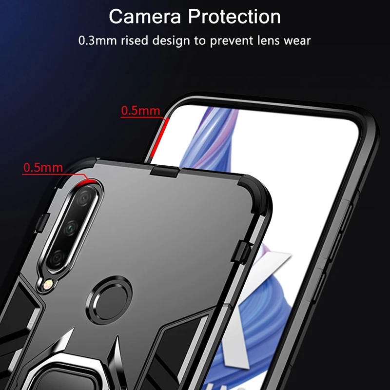 Защитный чехол для Honor 9X магнитный автомобильный держатель телефона ТПУ + ПК