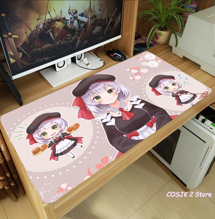 

Anime Game Genshin Impact Noelle Cute Large Mouse Pad Gaming Computer Desktop Keyboard Mat Anti-Slip Playmat Otaku Cosplay Gift