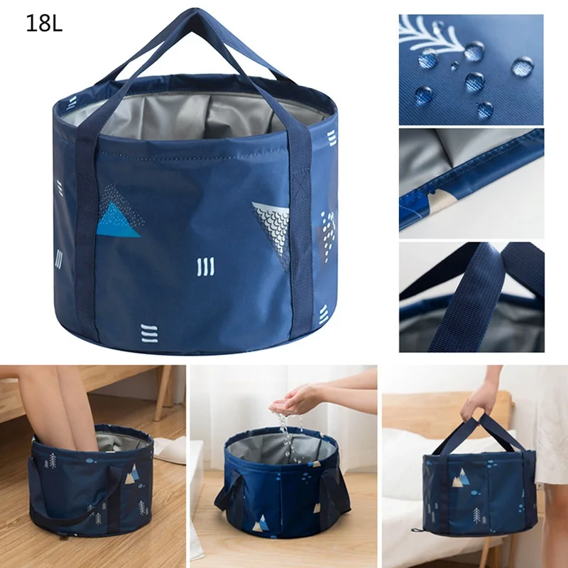 Портативная складная дорожная сумка ведро для мытья на открытом