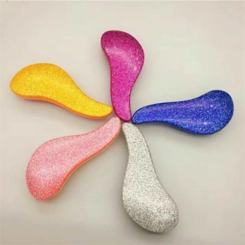 

Glitter Shiny Hair Comb Magic Anti-static Massage Comb Scalp Cute Anti Detangle Shower Hair Brush Comb Styling Tools