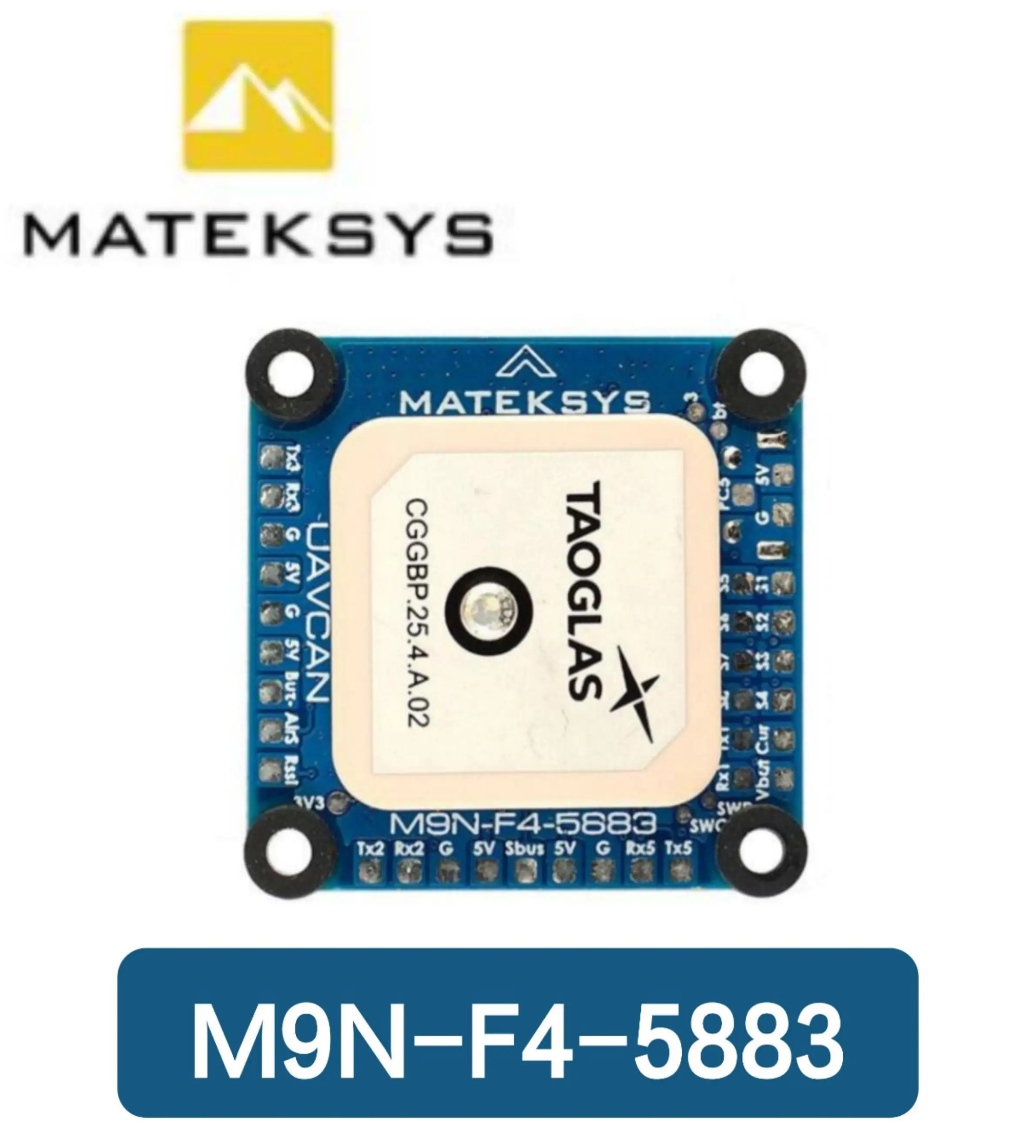 

Matek M9N-F4 SERIES Systems M9N-F4-5883 с компасом QMC5883L для FPV радиоуправляемых гоночных Дронов и игрушек с дистанционным управлением