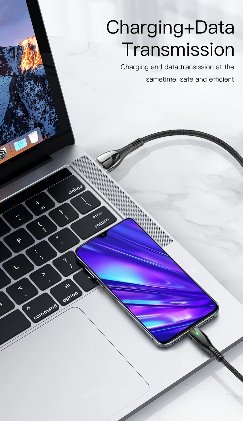 Yesido 2.4A светодиодное освещение Micro USB кабель для huawei mate samsung Xiaomi LG быстрое зарядное устройство Android Дата-кабель USB телефонный шнур