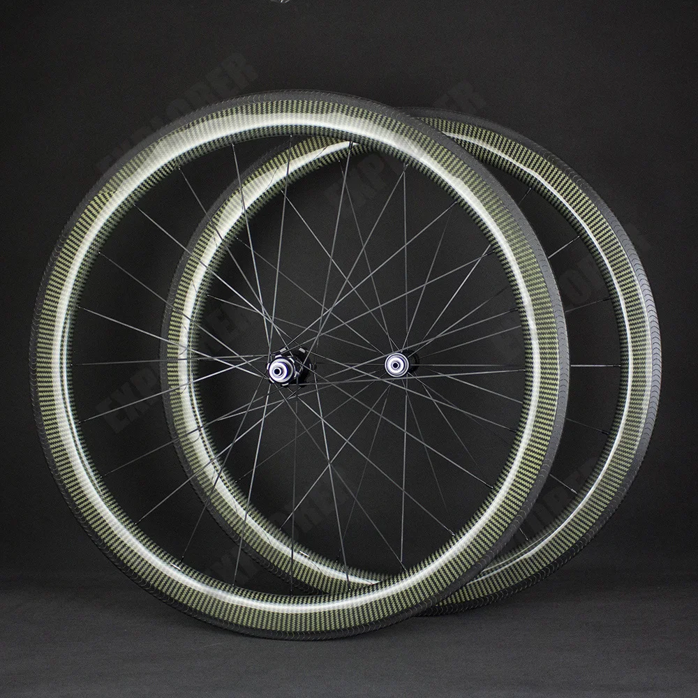 

EXPLORER Kevlar Carbon-Wheelsets 50/60/75/80/90mm 700C Road-Bicycle-Wheels NOVATEC 61-62CB Rim Brake Cycling Super Light Wheel