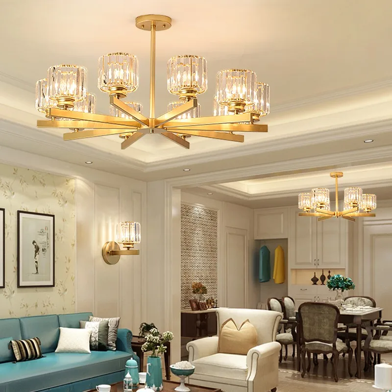 Современные светодиодные люстры с эффектом освещения для гостиной бара