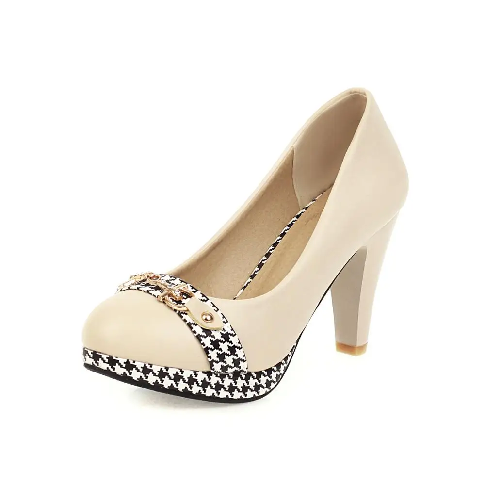 

Women's High Heels Sexy Bride Party Mid Heel Spring New Shoes Women Pumps Women Work Shoes Zapatos Mujer Size 33-43