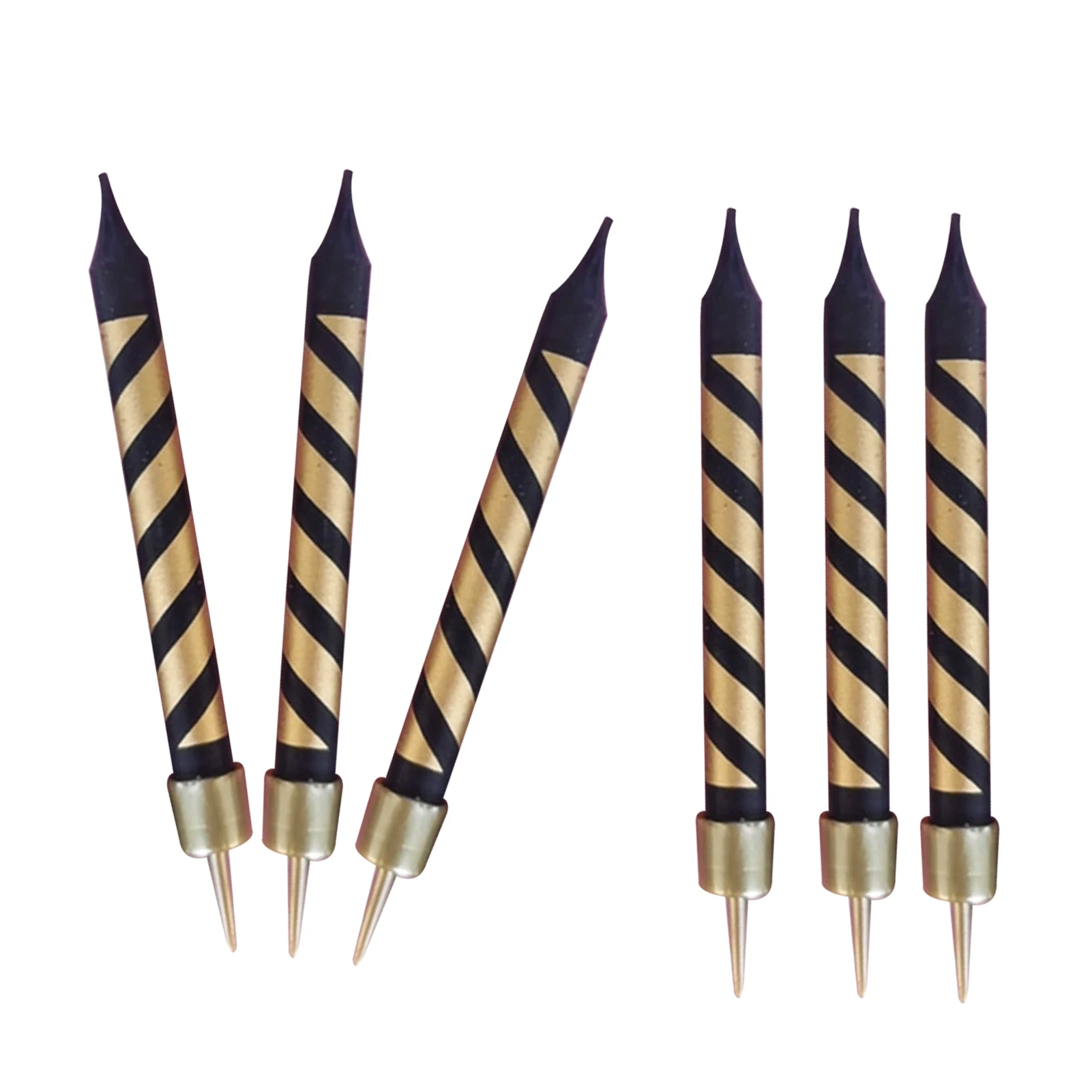 

6pcs/lot Surprise Creative Straight Barrel Dark Golden Champagne Firewor-k Magic Wand Burning Candle Cake Deco Party Methodical