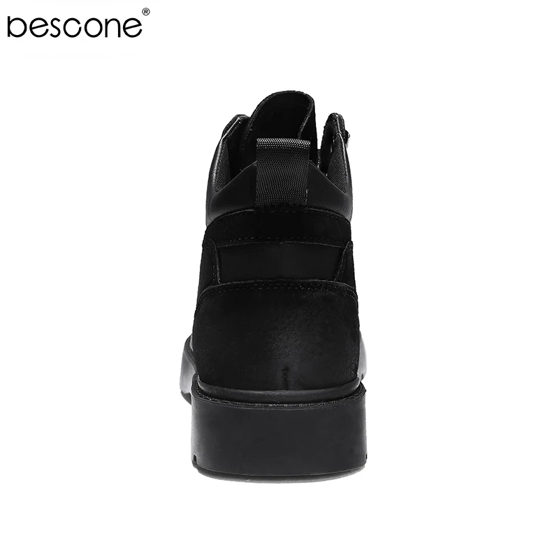 BESCONE Men's Quality Martin Boots PU Winter Outdoors Footwear Casual Booties Anti-Skidding Hiking Shoes YX7837 | Обувь