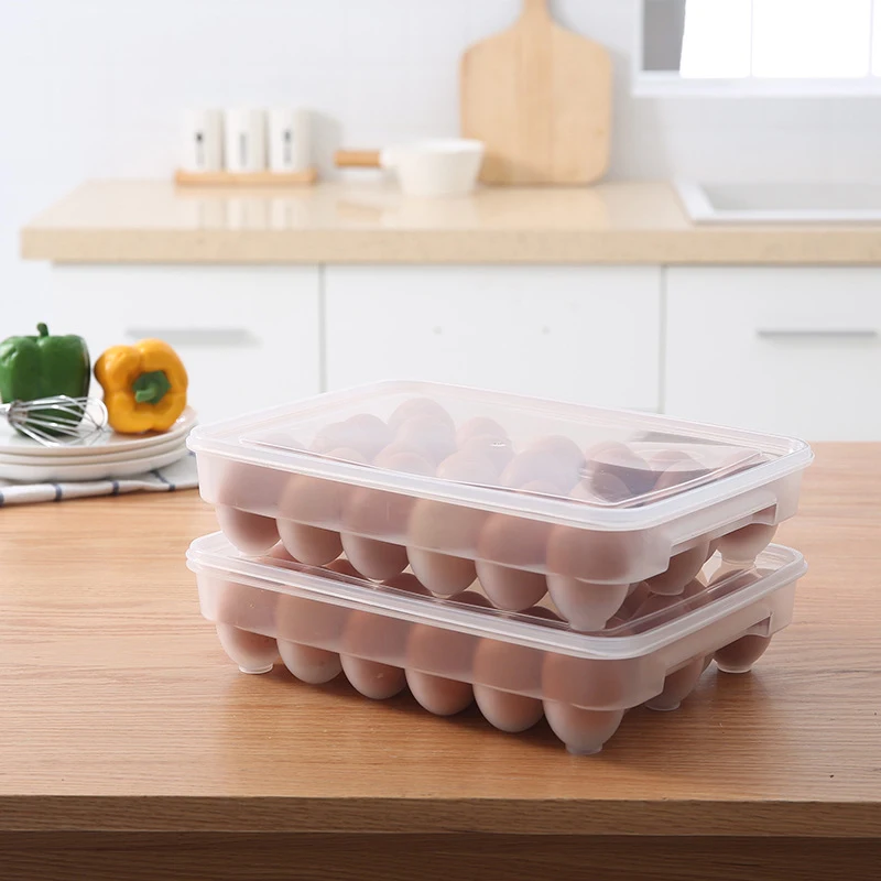 

Fridge Egg Holder Freezer Tray Box Storage Container Case Plastic Organizer FPing