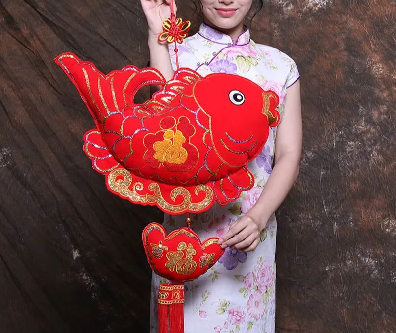 

2020 Новый год благословение рыба Весенний фестиваль китайский узел украшение подвеска товары для праздника украшение для шопинга