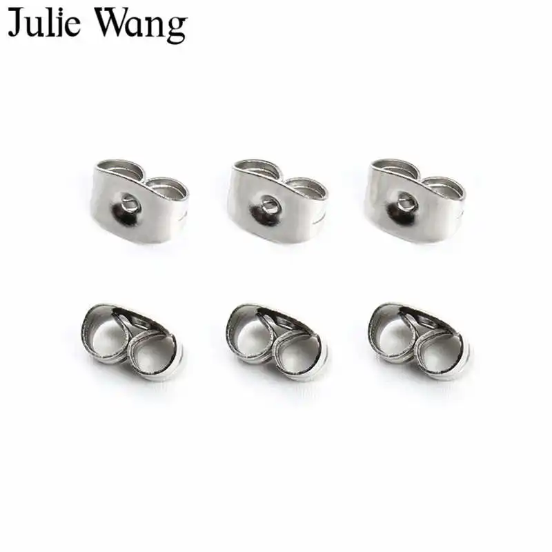 50 шт. застежки для сережек гвоздиков из нержавеющей стали|Ювелирная фурнитура и