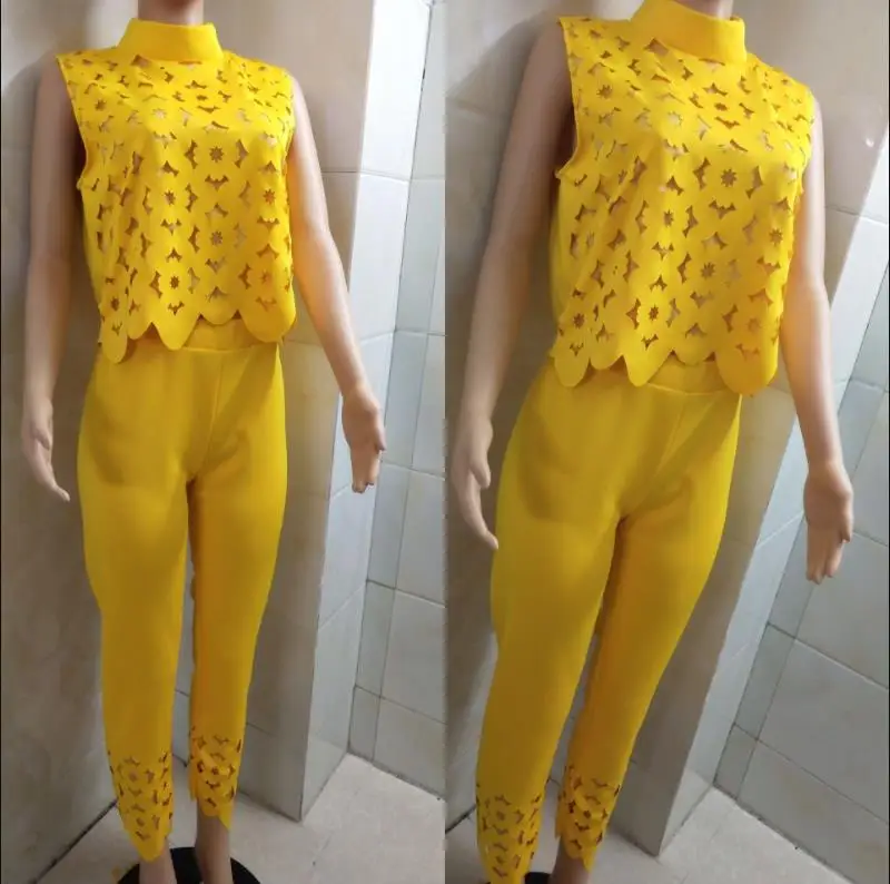 Комплект из двух предметов новый красивый топ для молодой леди подходящие штаны