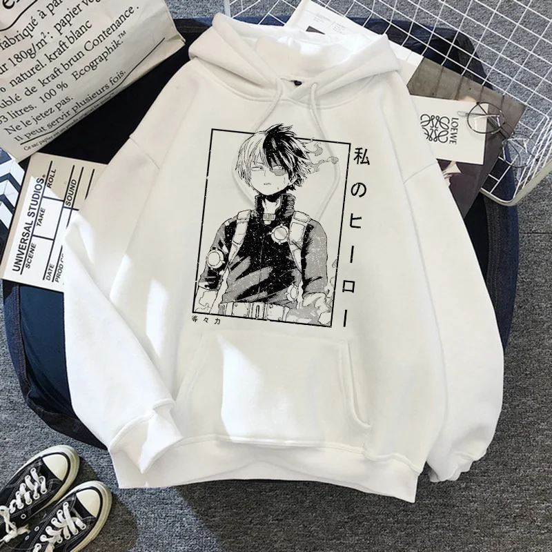 

90s Japanese Anime My Hero Academia Graphic Hoodies Men Kawaii Cartoon Boku No Hero Academia Streetwear Tops Sweatshirts Male