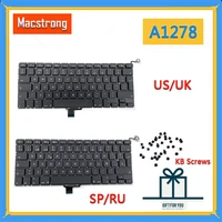 new original a1278 keyboard us for macbook pro 13 key with screws thaikoreandanishitalian a1278 keyboard russianukfres