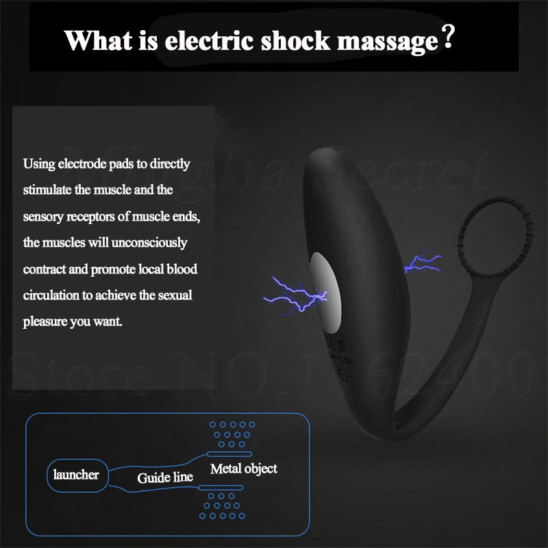 Wireless Control Electric Shock Penis Rings Prostate Massag Electro Anal Plug Cock Ring Clitoral Vibrator Sex Toys For Man Gay | Красота и