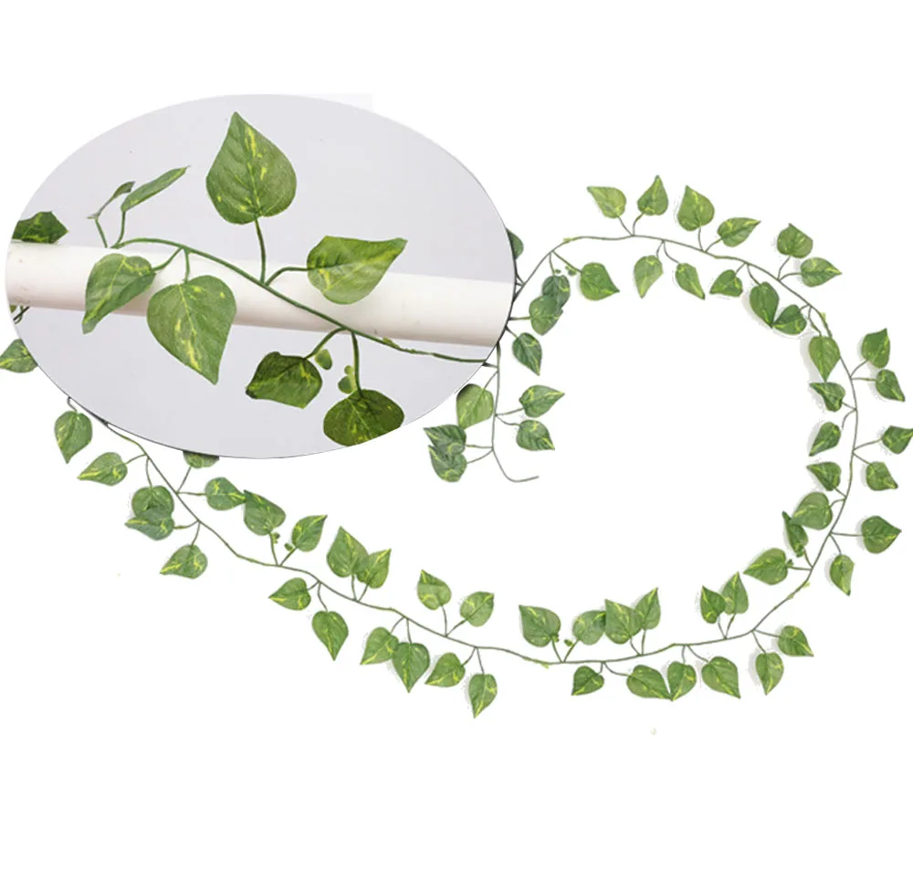 Искусственное украшение яркие виноградные листья из ротанга Вагина трава