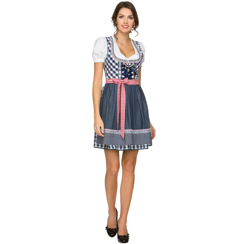 Женский пивной костюм на Октоберфест для девушек немецкое баварское платье