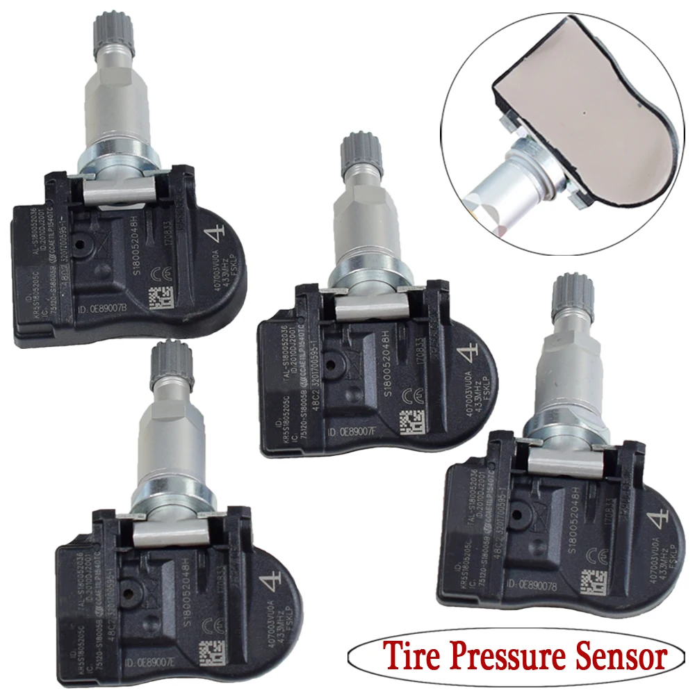 4 шт. TPMS сенсор 40700-3VU0A 407003VU0A 433 МГц датчик давления в шинах для Renault Espace Fluence Grand Scenic Kadjar Megane Scenic