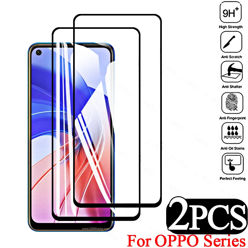 

2PCS Screen Protectors for OPPO A55 A33 A15 A73 A93s A32 A92 A72 5G Protective Glass Film for OPPO A16 A53s A95 A94 A54 A74 5G