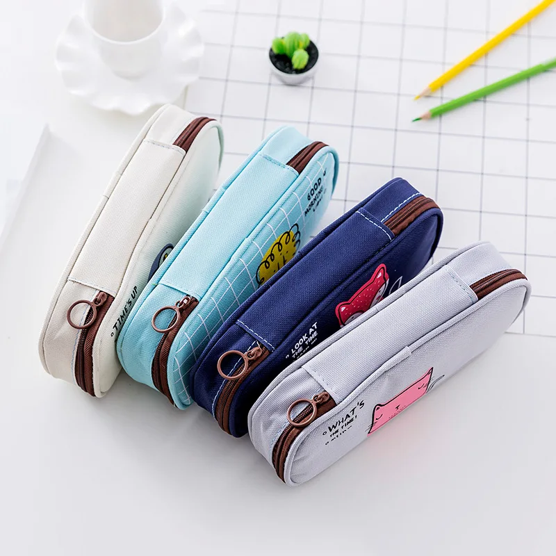 Милый чехол для карандашей большой вместимости пенал на молнии девочек