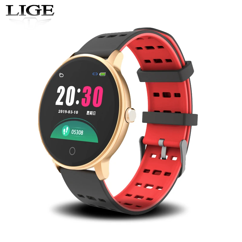LIGE 2019 новые мужские умные часы OLED цветной экран спортивные wo фитнес трекер