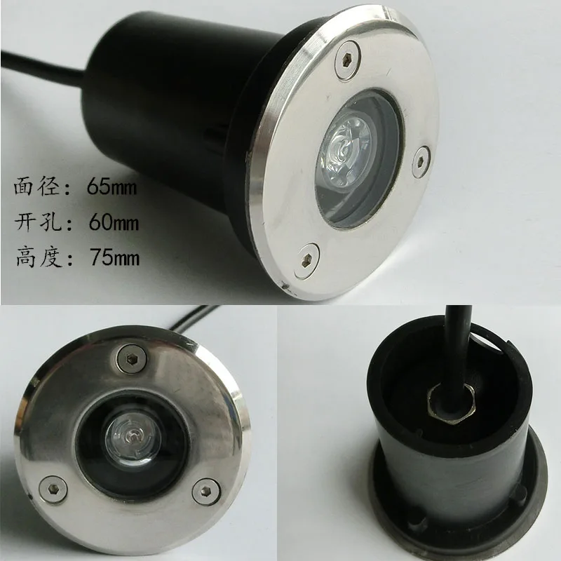 

Free shipping 3W Led Underground Lamps / led underground light /garden led spot lamp / IP67/DC12V/85V-265V CE&RoHS