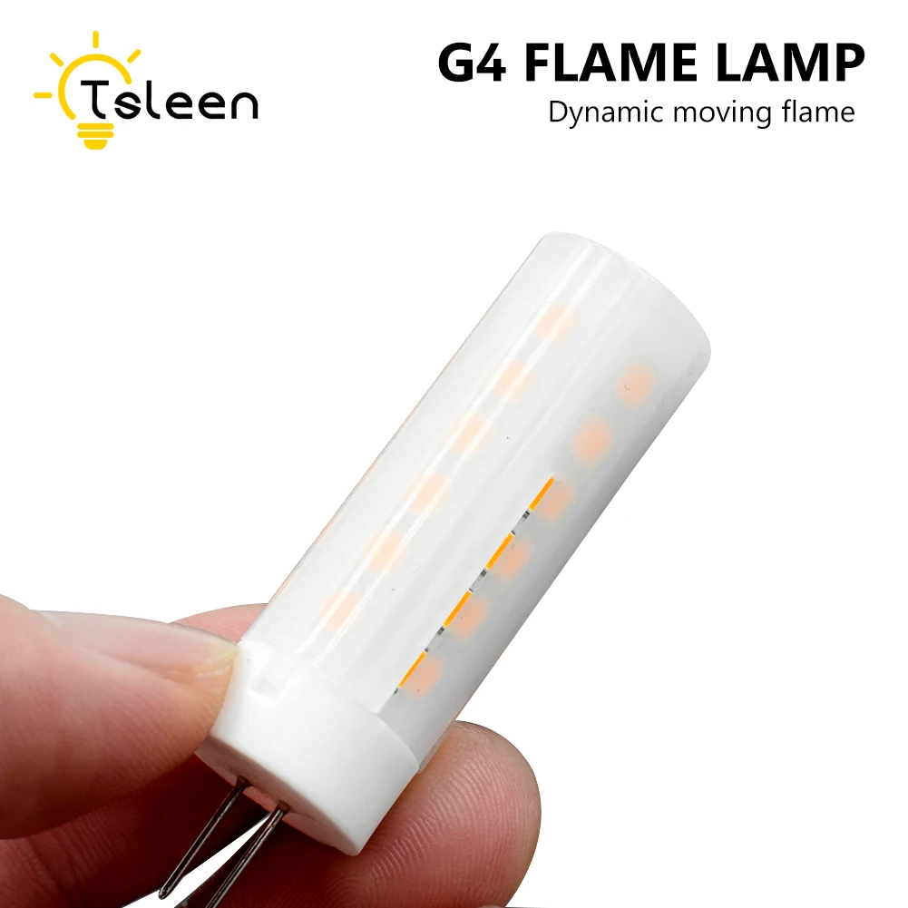 Светодиодный светильник SMD2835 с эффектом пламени светодиодный G4 мигающий для