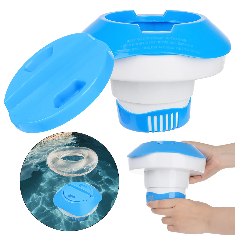 

Large Chlorine Floater Floating Chlorine Dispenser Chlorinator Adjustable Flow Vents Bromine Holder for Hot Tub Swimming Pool