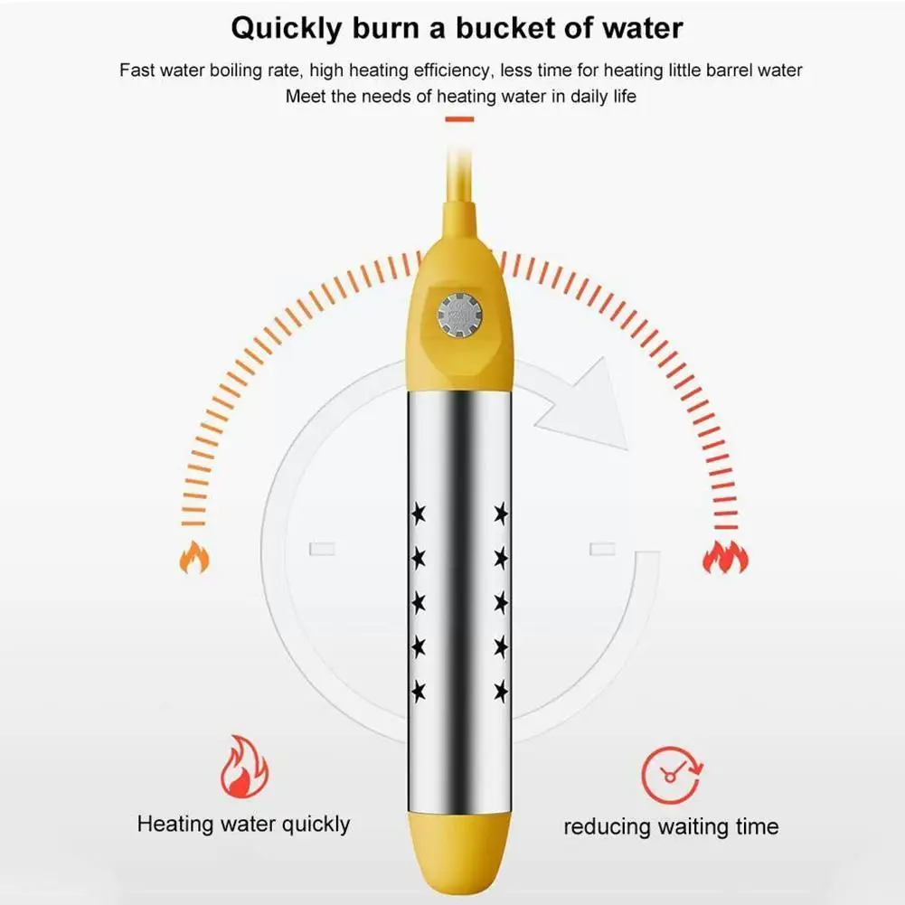 Immersion Electric Water Heater 2000W Portable Boiler Pool EU For Brewing UK Mini Plug Hot AU A5H8 | Электроника