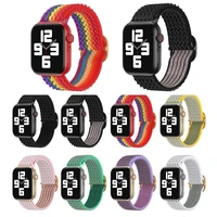 wave pattern schoolbag strap for apple watch band 44mm 40mm 38mm 42mm nylon elastic belt bracelet iwatch series se 6 5 4 3 strap